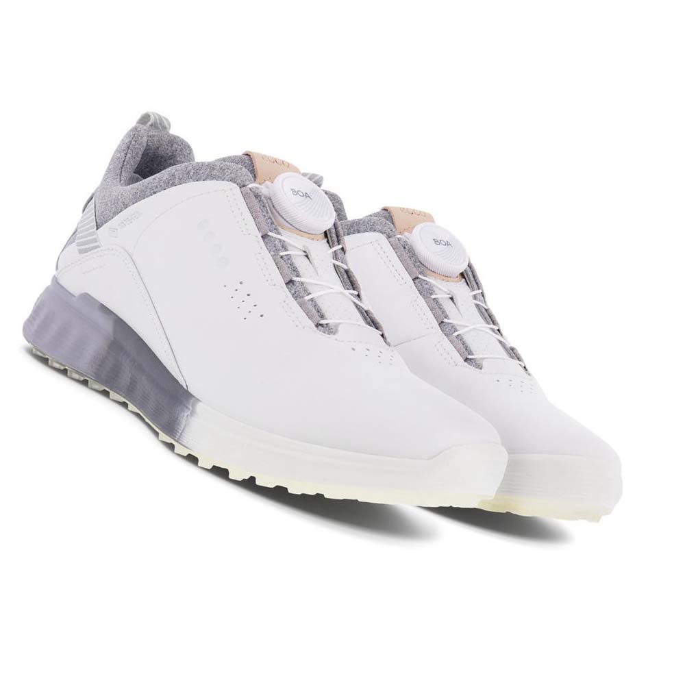 Women's Ecco S-three Boa Golf Shoes White / Silver | Canada 130DFM